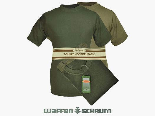 Pacco doppio di T-shirt Hubertus Oliva / Canna di fucile