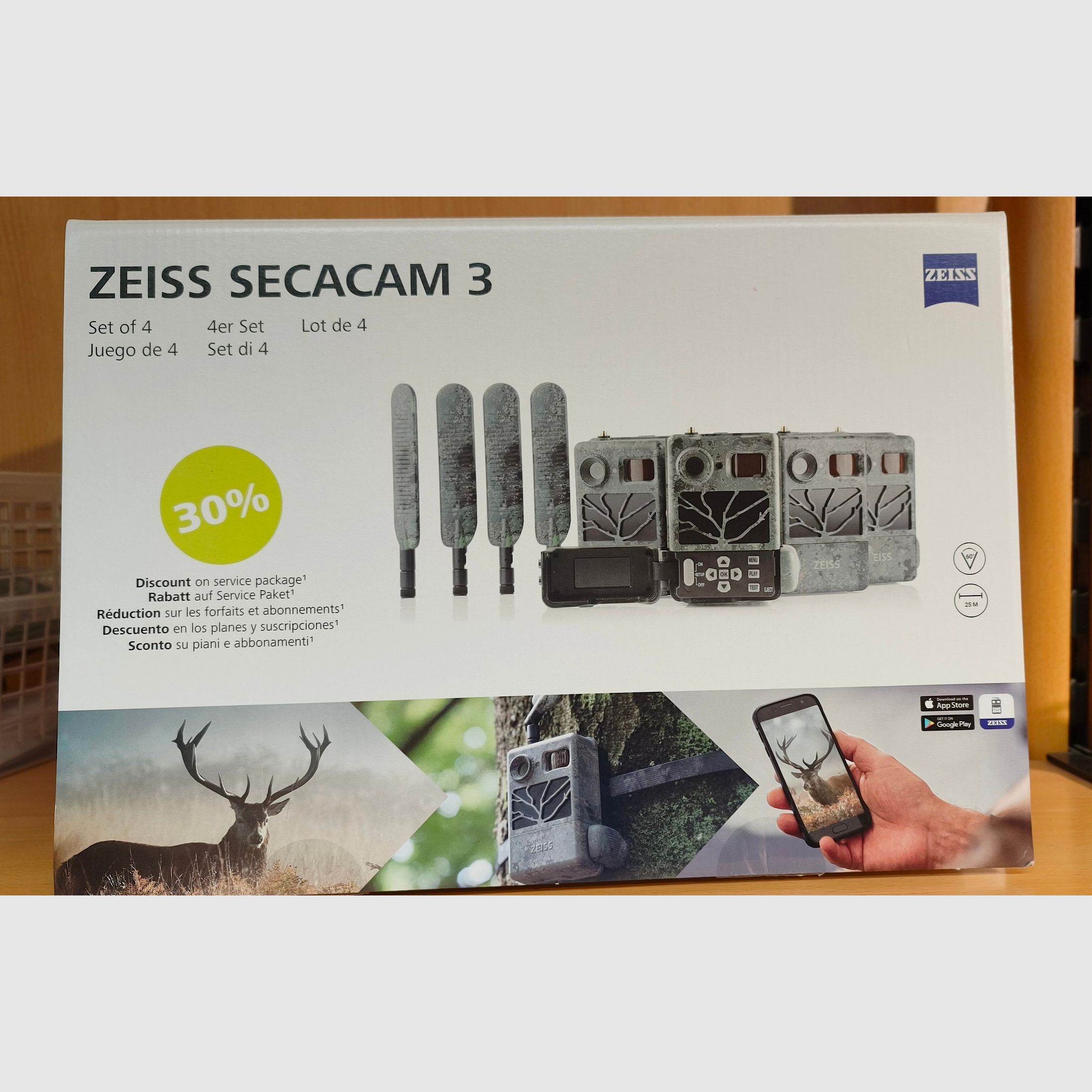 ¡Zeiss Secacam 3 Bundle en set de 4! Nuevo y en su embalaje original