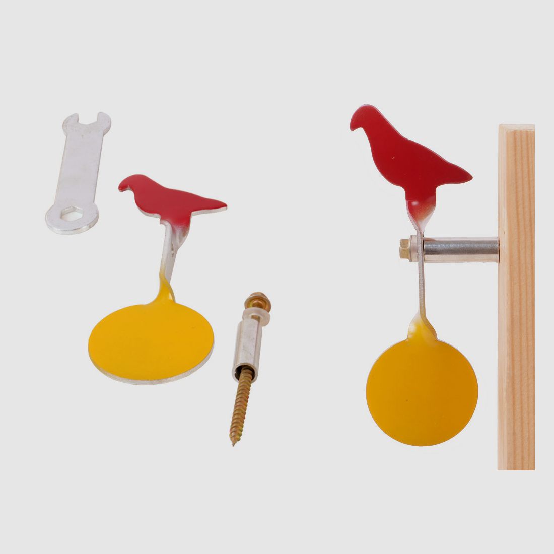Luftgewehr Zielanlage Bird Target Pendelscheibe 2 TrefferflĂ¤chen