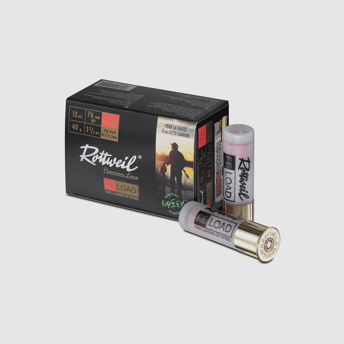 Rottweil 12/76 FE-LOAD HP MAGNUM 40 g - 10 pièces.