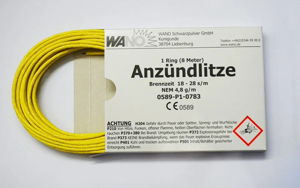 Wano Anzündlitze „Meterware“ Gelb