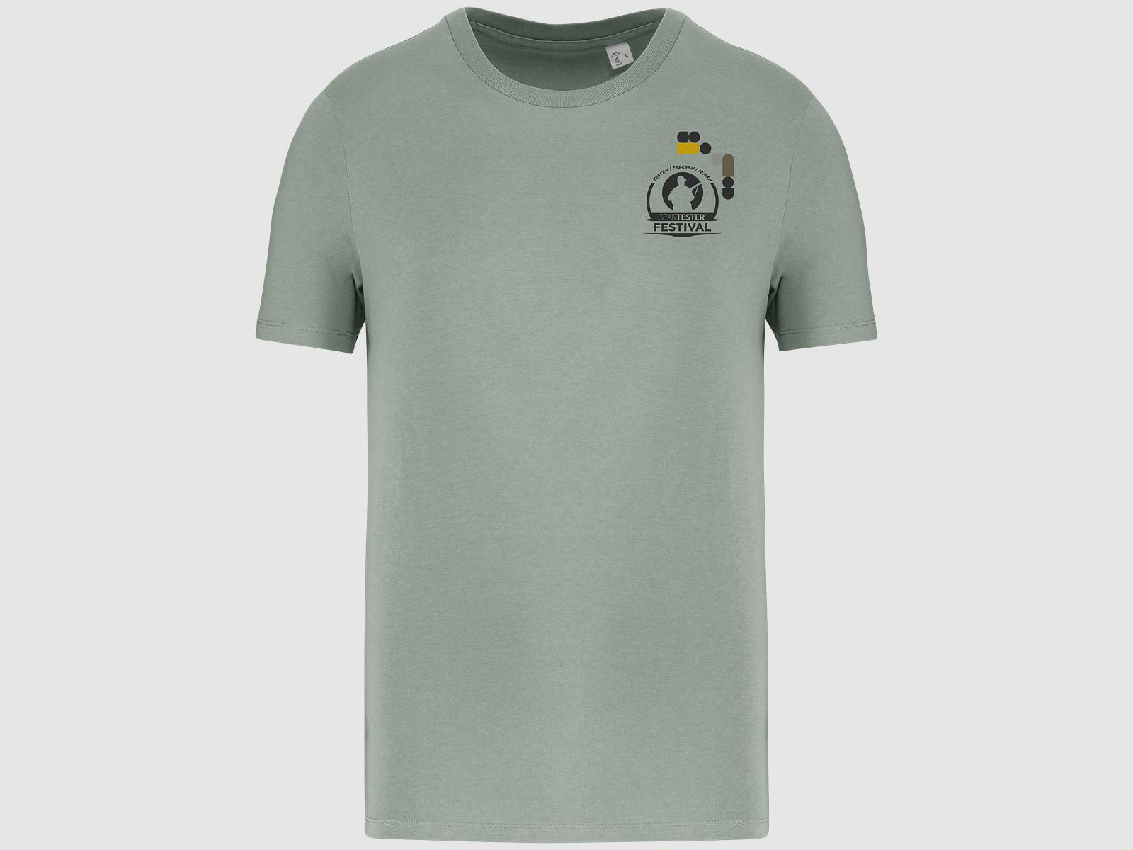 Geartester Festival Bio T-Shirt, piccolo logo