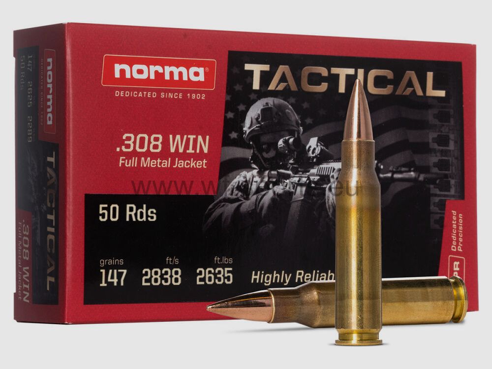Norma Tactical .308Win 150grs. / 9,5g Norma Tactical .308Win 150grs. / 9,5g