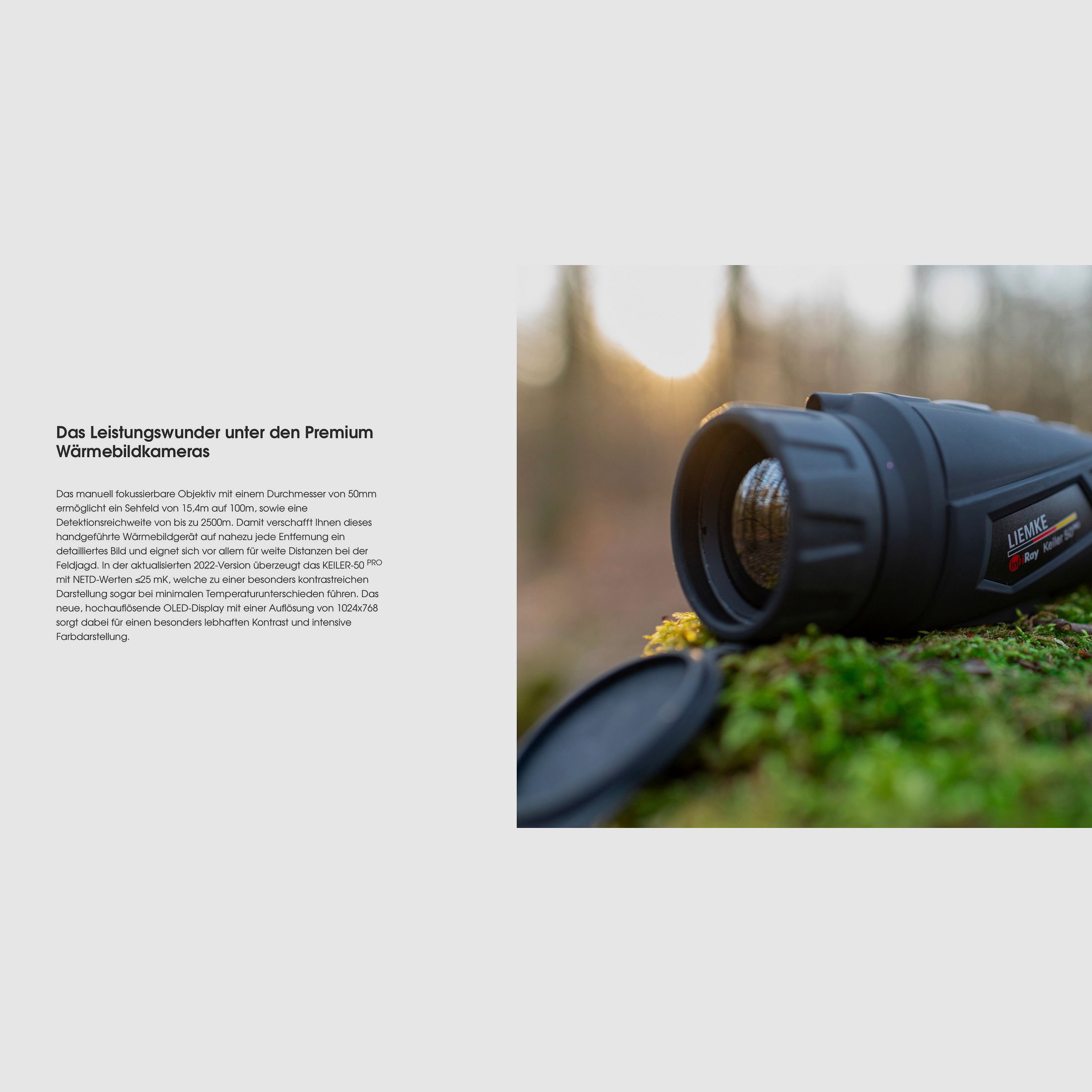 Liemke Keiler 50 PRO thermal imaging camera 2022 with strap and 12µm detector