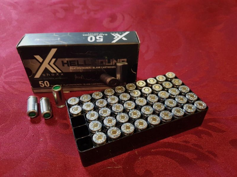 shoXx Hellhound blank cartridges 9mm P.A.K 50 rounds