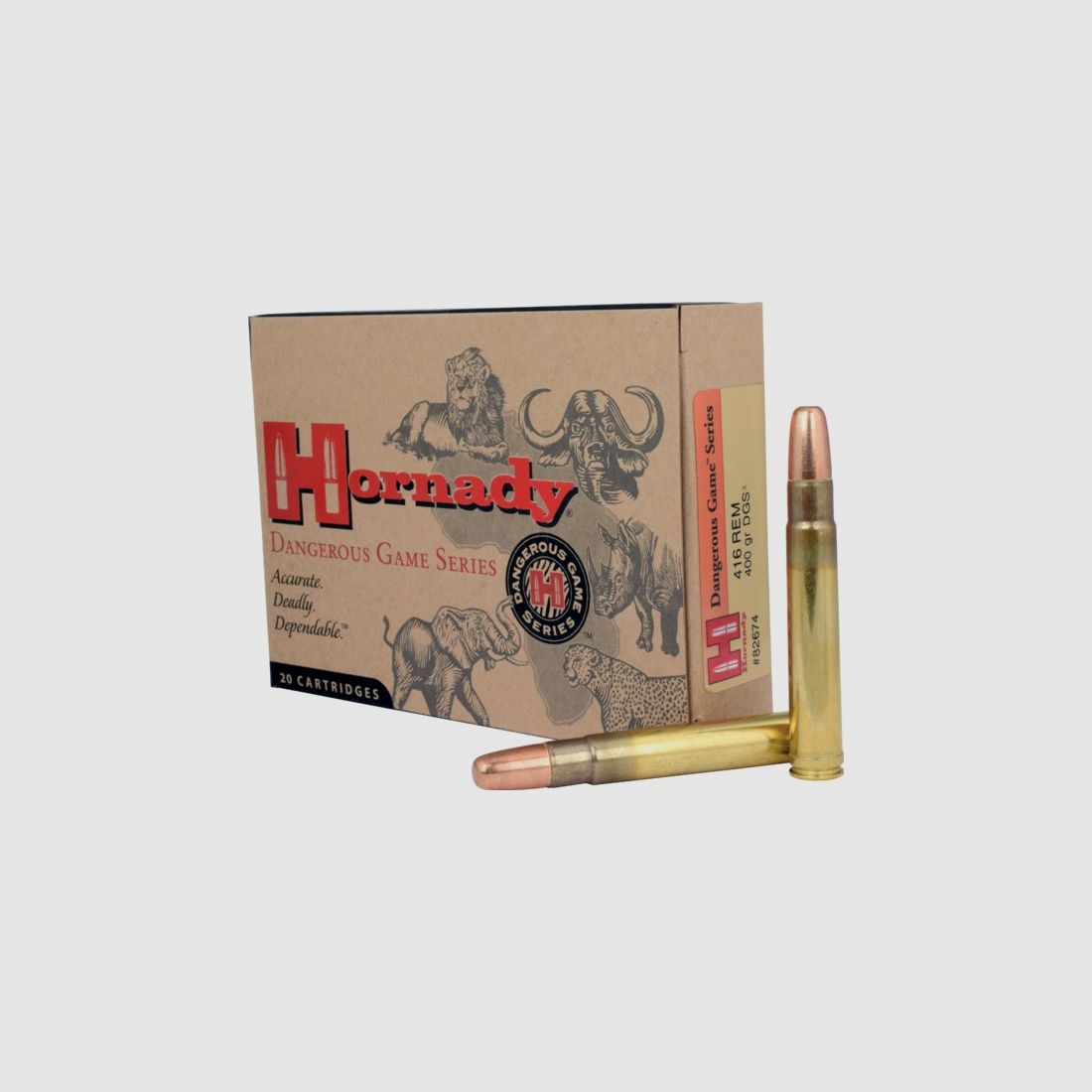Hornady Dangerous Game Serie .416 Rem. Mag. 400GR DGS JFN 20 cartucce