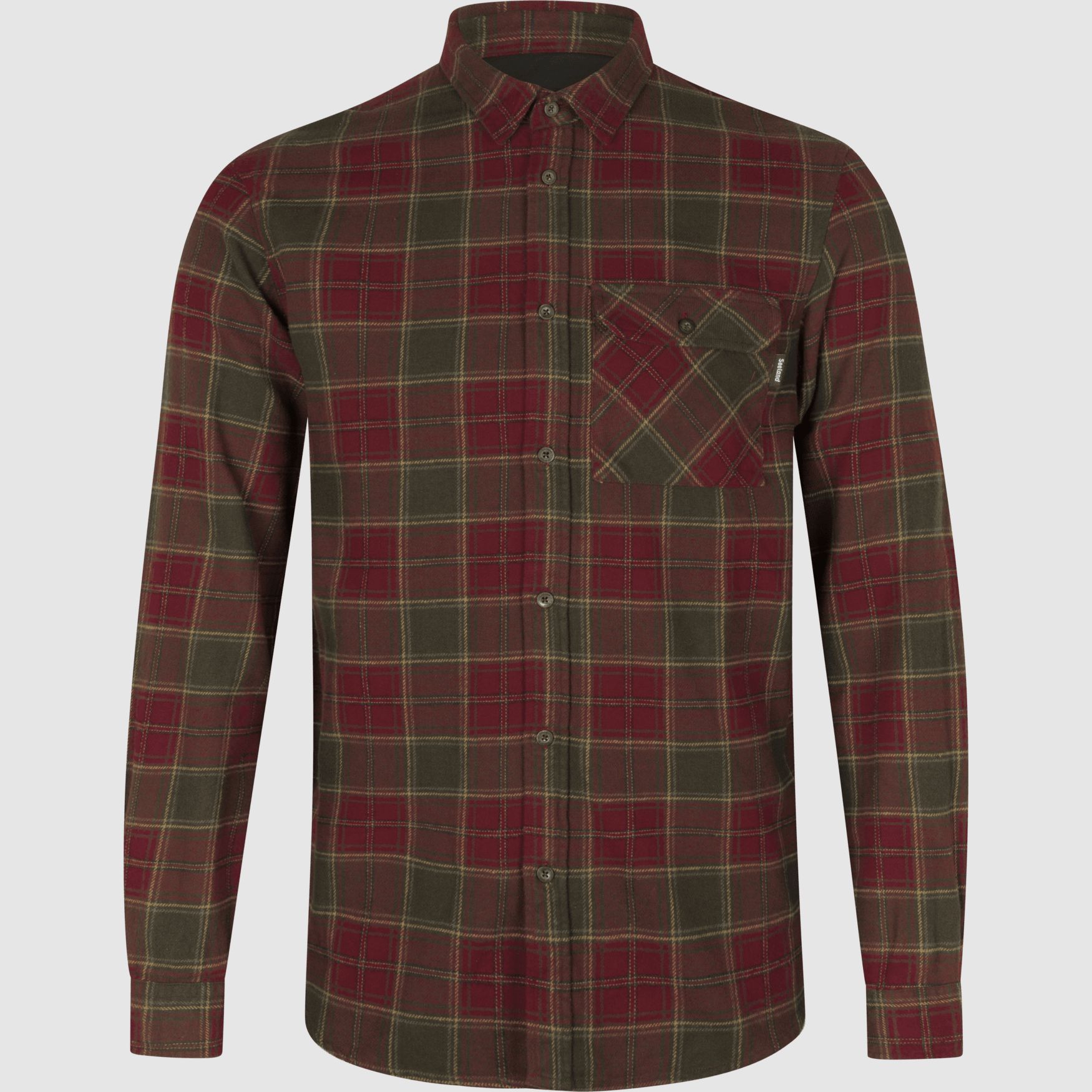 Seeland Glen Flannel Shirt Men Red Forest Check 3XL