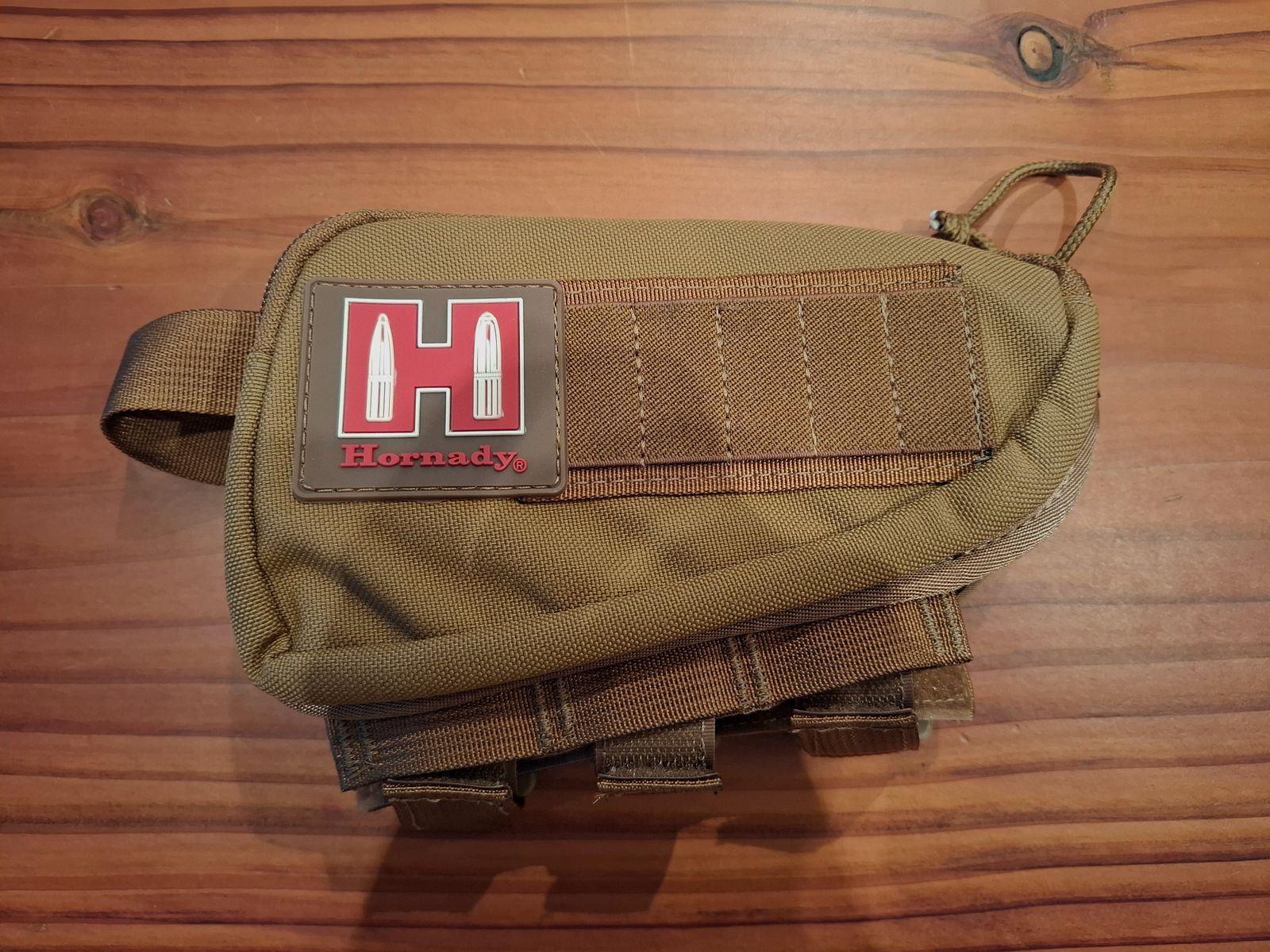 Hornady rifle stock pouch gun cheek piece khaki / tan right like new