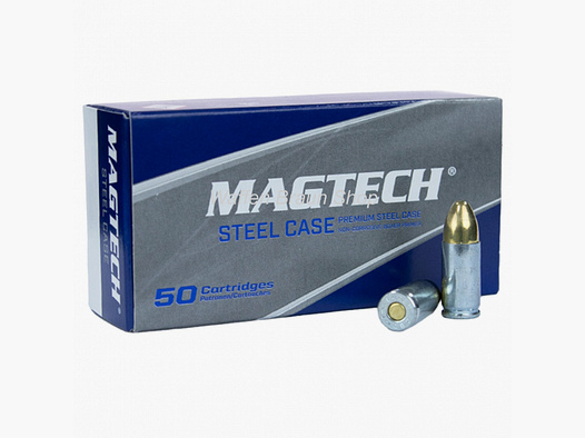 MAGTECH 9mm Luger FMJ 124grs Steel 50 Stück