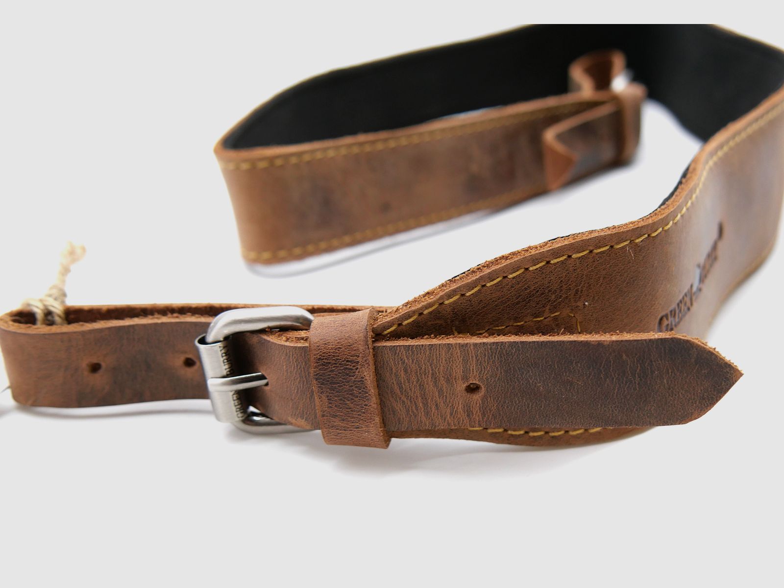 Greenburry Leder Gewehrgurt Gewehrriemen braun Vintage GS-2 1599-25