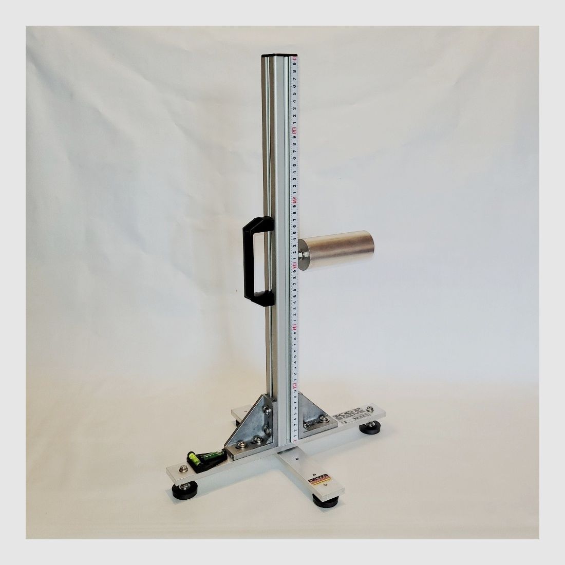 KGF Auflagestativ - Auflageständer Alu X-600-Pro mit Buchenholz-Auflage, klappbar, Waage, Griff und Maßband
