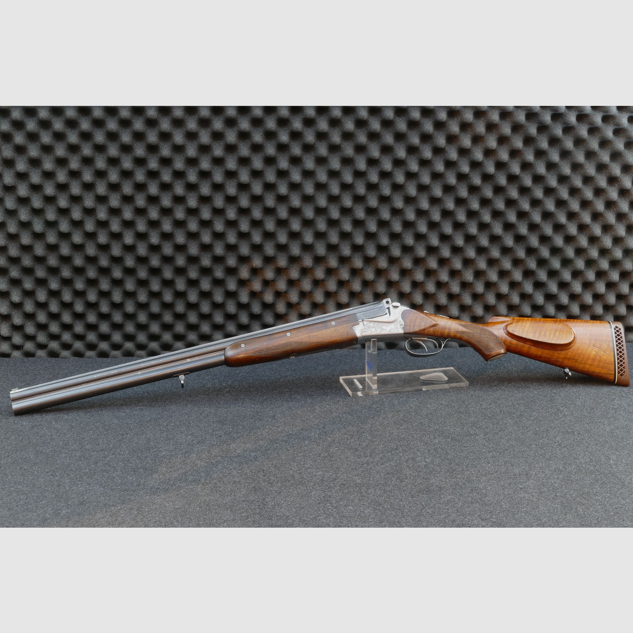 Merkel 201E — Escopeta de doble cañón, Cal. 12/70 (Suhl / 1970)