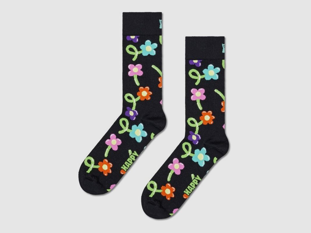 Happy Socks Balloon Flower Sock Black 36-40