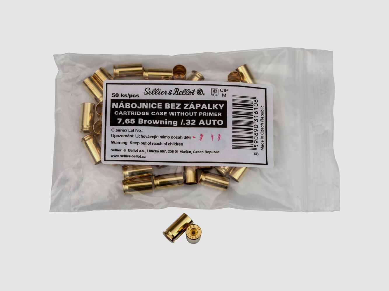 Sellier & Bellot Hulzen 7,65 mm Auto, afbeelding 1 van 2