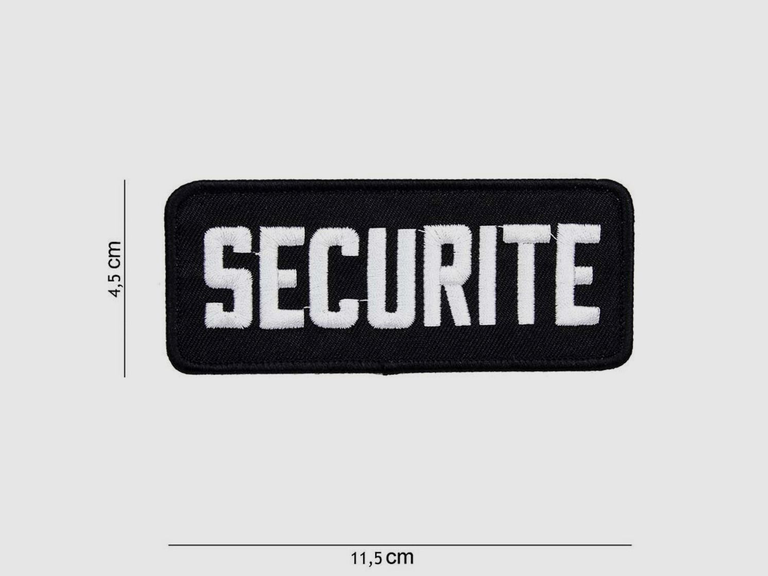 Patch Stoff mit abgerundeten Kanten SICHERHEIT SCHWARZ
