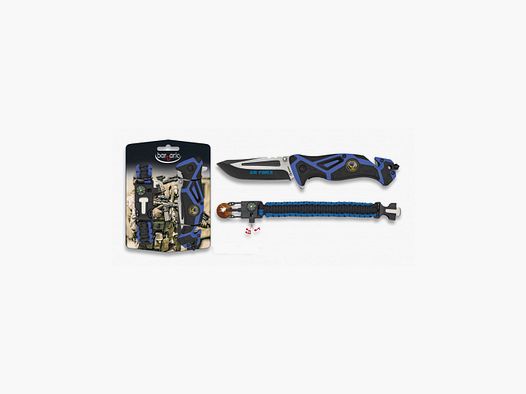 COUTEAU KIT PLIANT FOS AIR FORCE + PARACORDE