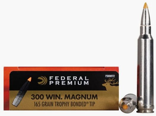 Federal Premium Trophy Bonded Tip .300 Win. Mag. 165GR 20 Patronen