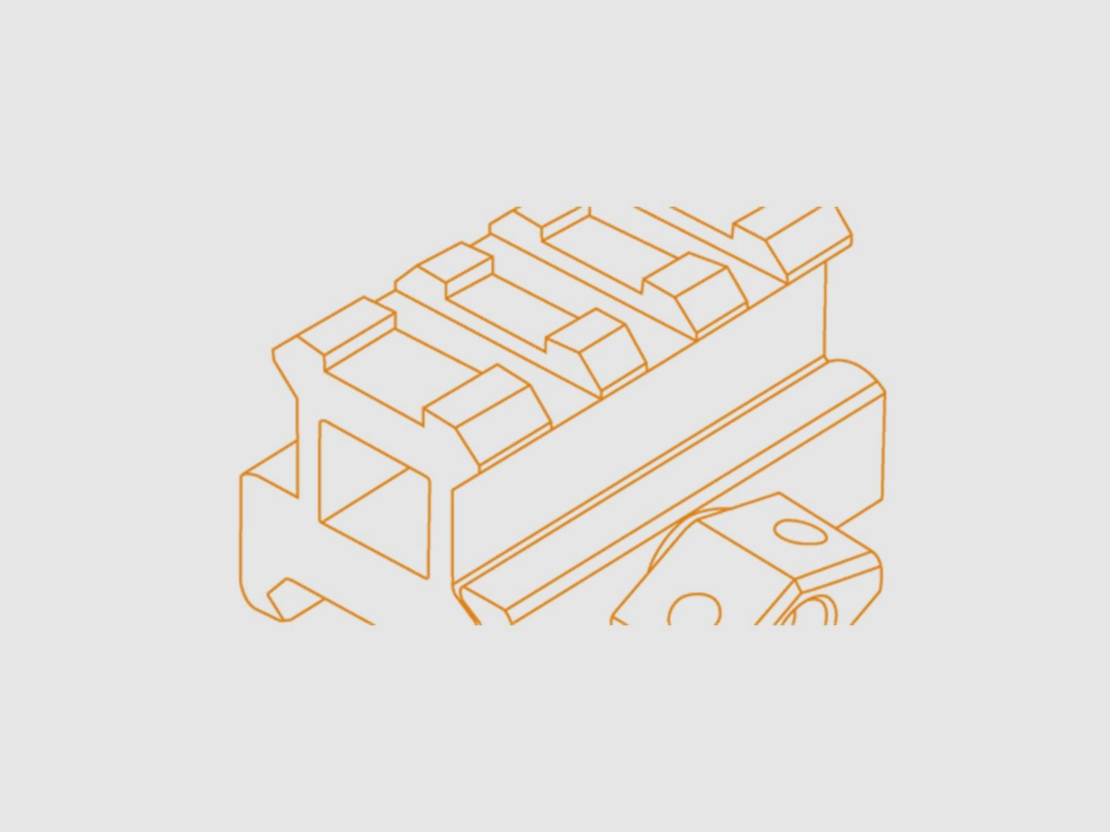 UTG 3-Slot Riser Mount, 0.83" Altura del sillín, 1.58" Longitud