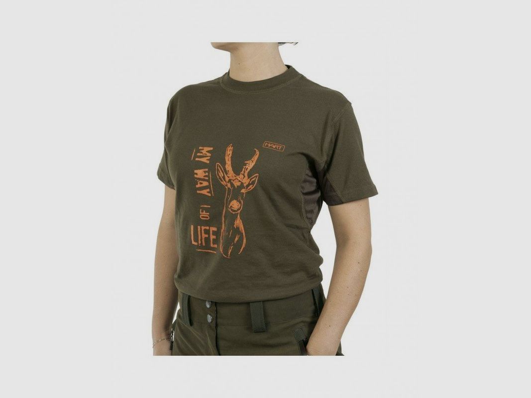Hart Branded Reh Damen T-Shirt, Bild 3 von 3