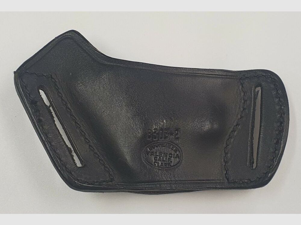 Bucheimer holster voor kleine revolvers, Bucheimer Valencia Calir Clark, zwart leer, rechts