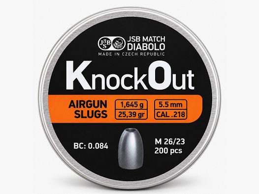 Śrut JSB Knock Out Slugs kal. 5.5 mm 200 sztuk