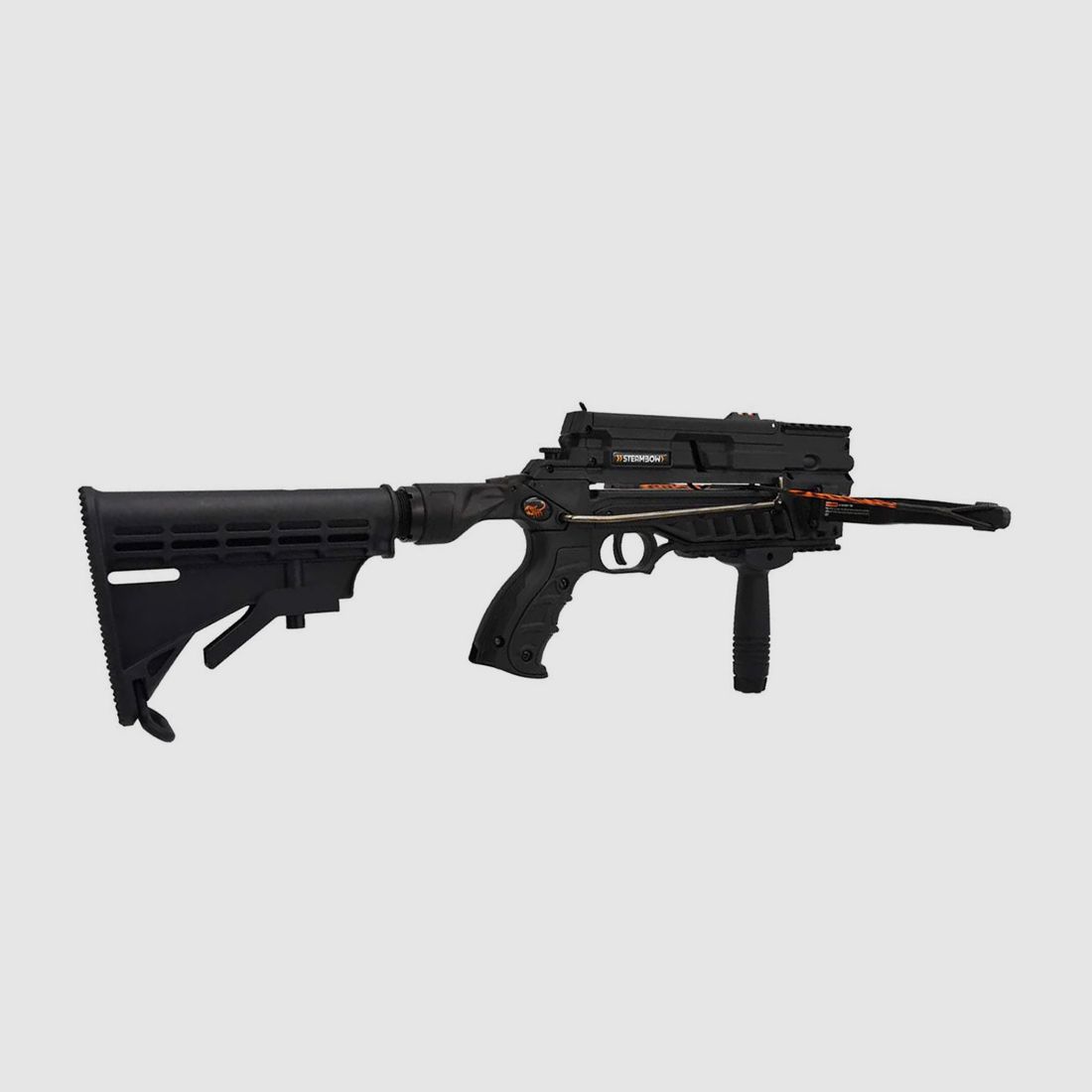 Multishot Pistolenarmbrust Steambow AR-6 Stinger II Tactical 55 Ibs Tuning Abzug Schnellwechsel-Wurfarmsystem inklusive ZubehĂ¶r (P18)