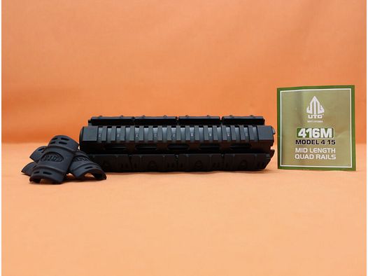 UTG - Leapers AR-15: Handguard/ 4-Rail-Systeem UTG (MNT-T416MA) Drop In Mid Length (M5) Alu Handschutz incl. Covers