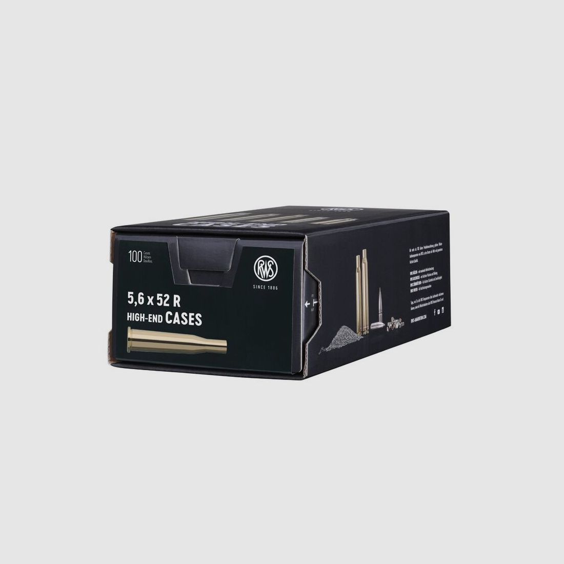RWS Hülsen 5,6x52 R 100 Stück