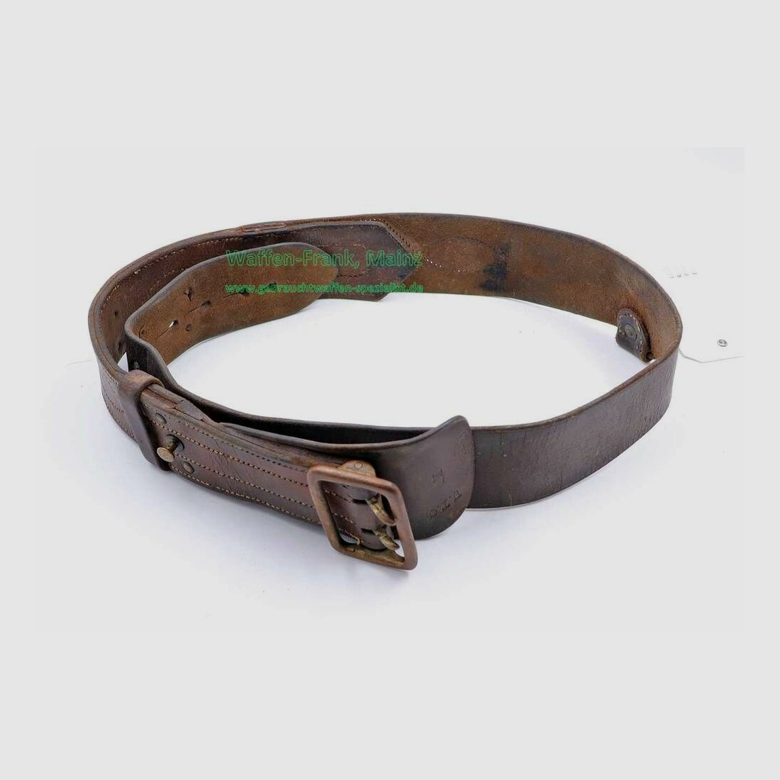 Cintura militare in pelle WWII, produttore sconosciuto