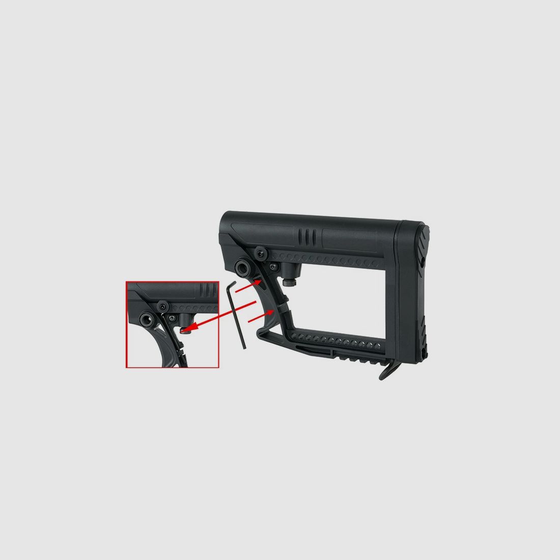 Support d'épaule pour modèles M 4 / AR 15 en noir