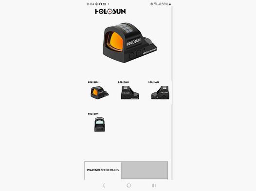 Rotpunktvisierung Holosun Hs507c x2