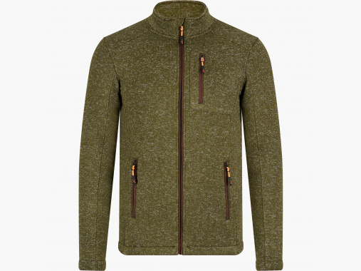 il Lago Prestige Strickfleece-Jacke Dagon Herren (Oliv Meliert) | 4XL