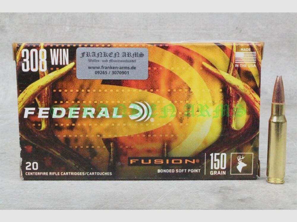 Federal Premium .308 Win. Fusion 150gr. 9,7g 20 Stück Staffelpreise