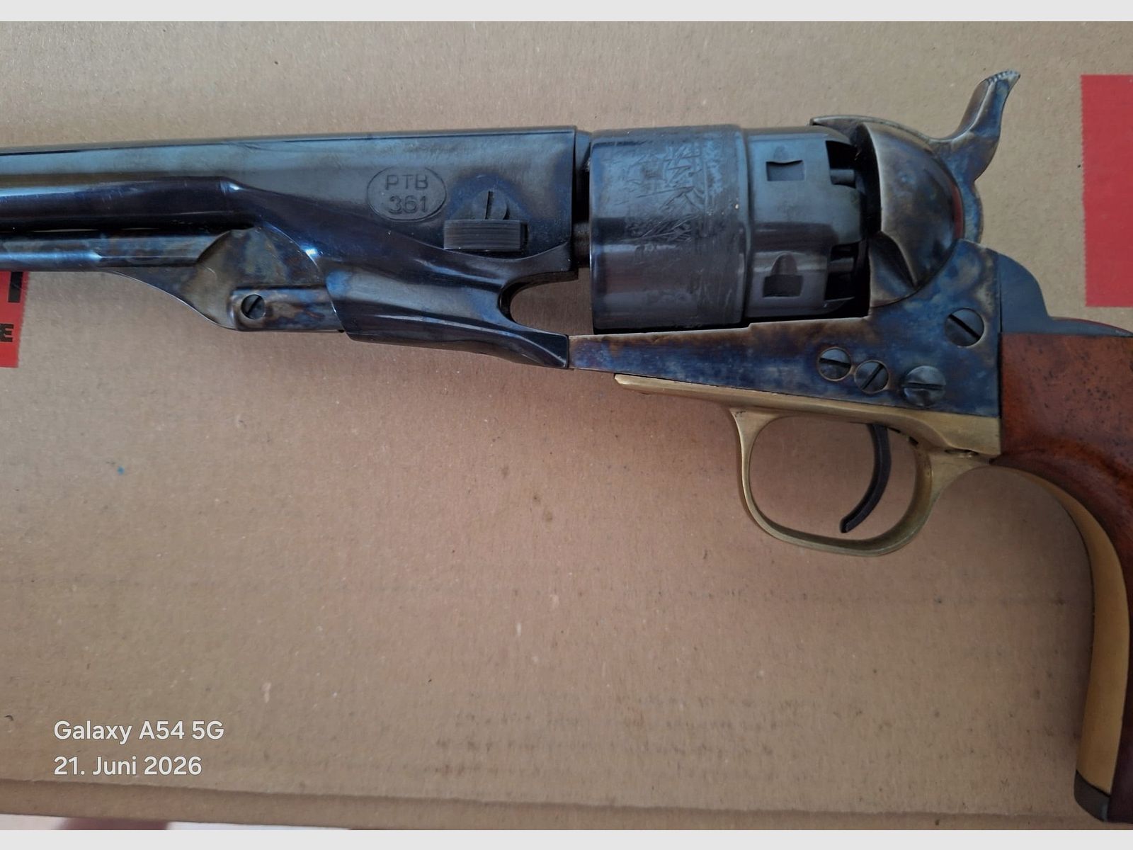 HEGE Western Revolver Navy 1851 langer Lauf 7,5 zoll PTB 361 9mm RK