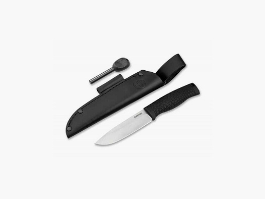 Böker Bronco Messer Lederscheide + Feuerstahl