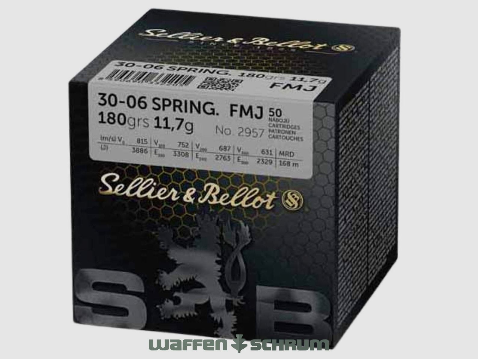 Sellier & Bellot .30-06Spring Vollmantel 11,7g - 180gr 50er Pack
