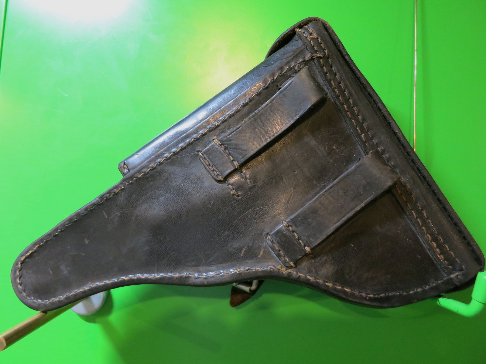 Gürtelholster Pistole Mauser/DWM/Erfurt P08 original,  Leder, Wehrmacht