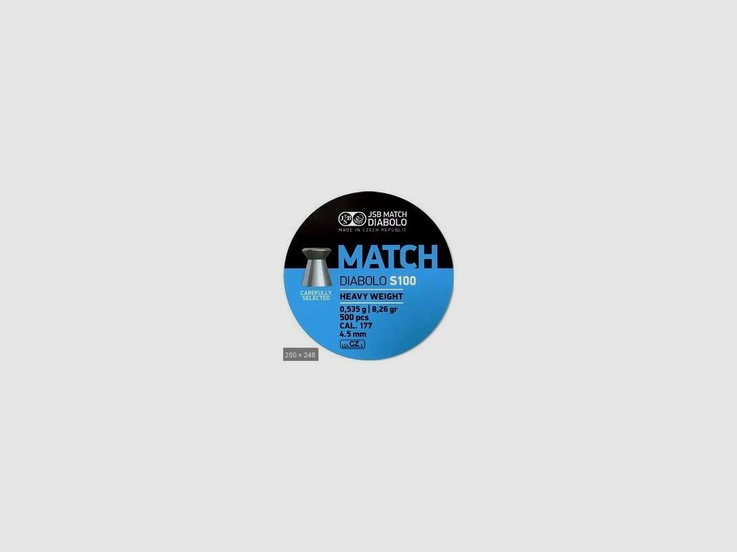 JSB-M450 JSB PELLET MATCH S100 HEAVY WEIGHT 4.50 CZ X 500 0025-500