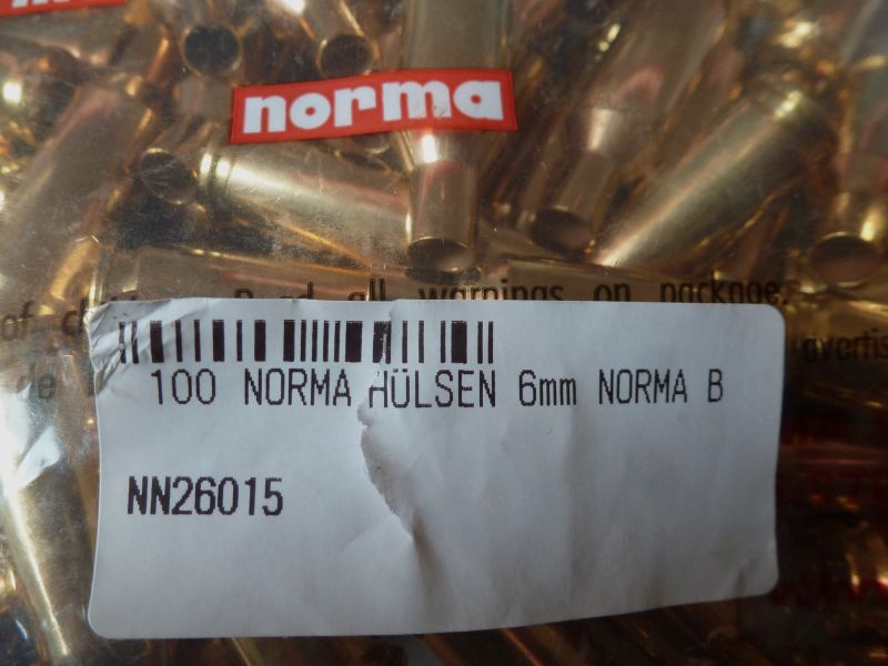 Hülsen NORMA NEU Cal. 6 mm BR 100 stück