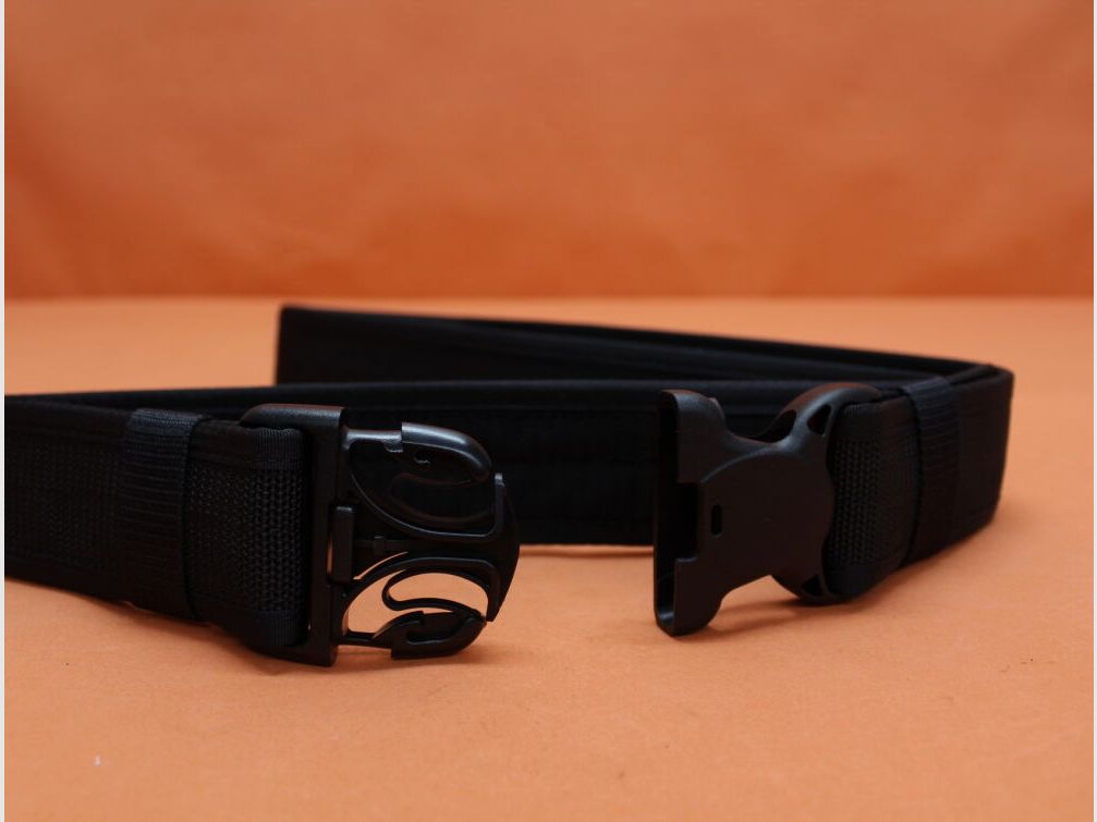 Tasmanian Tiger TT Equipment Belt outer 040 black (7746.040): 50mm buckle with hook-and-loop inner side size XXL