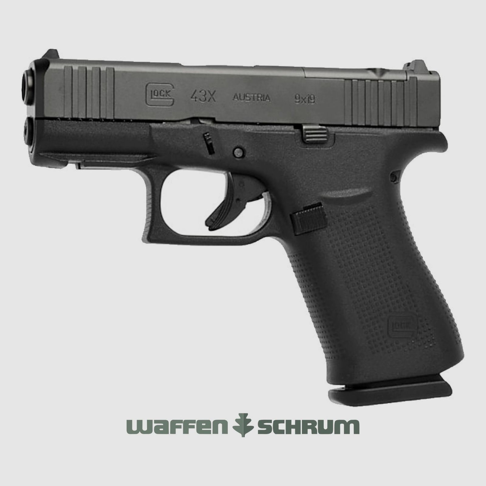 Glock 43X Black R/MOS/FS