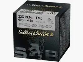 Sellier & Bellot .223 Rem. Vollmantel 4,5g/69grs. 100-400st.