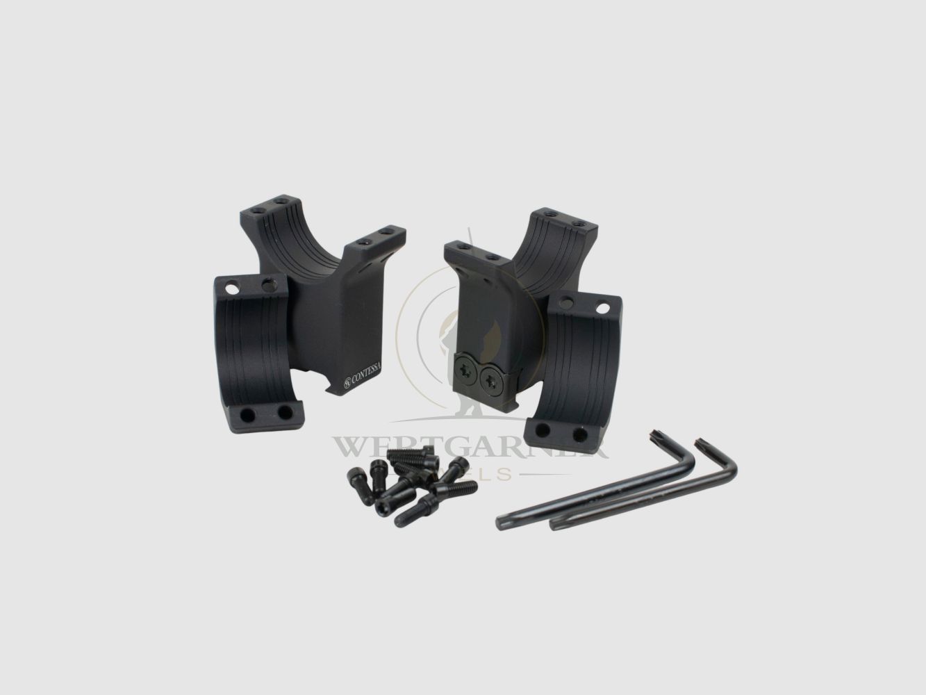 Set Montageringe - 7075 Aluminium Ø 30mm, Höhe 8mm, Bild 3 von 4