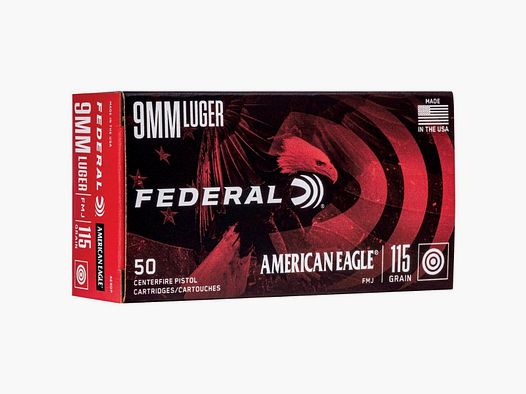 9x19 Federal FMJ American Eagle 115gr/7,5g (AE9DP)