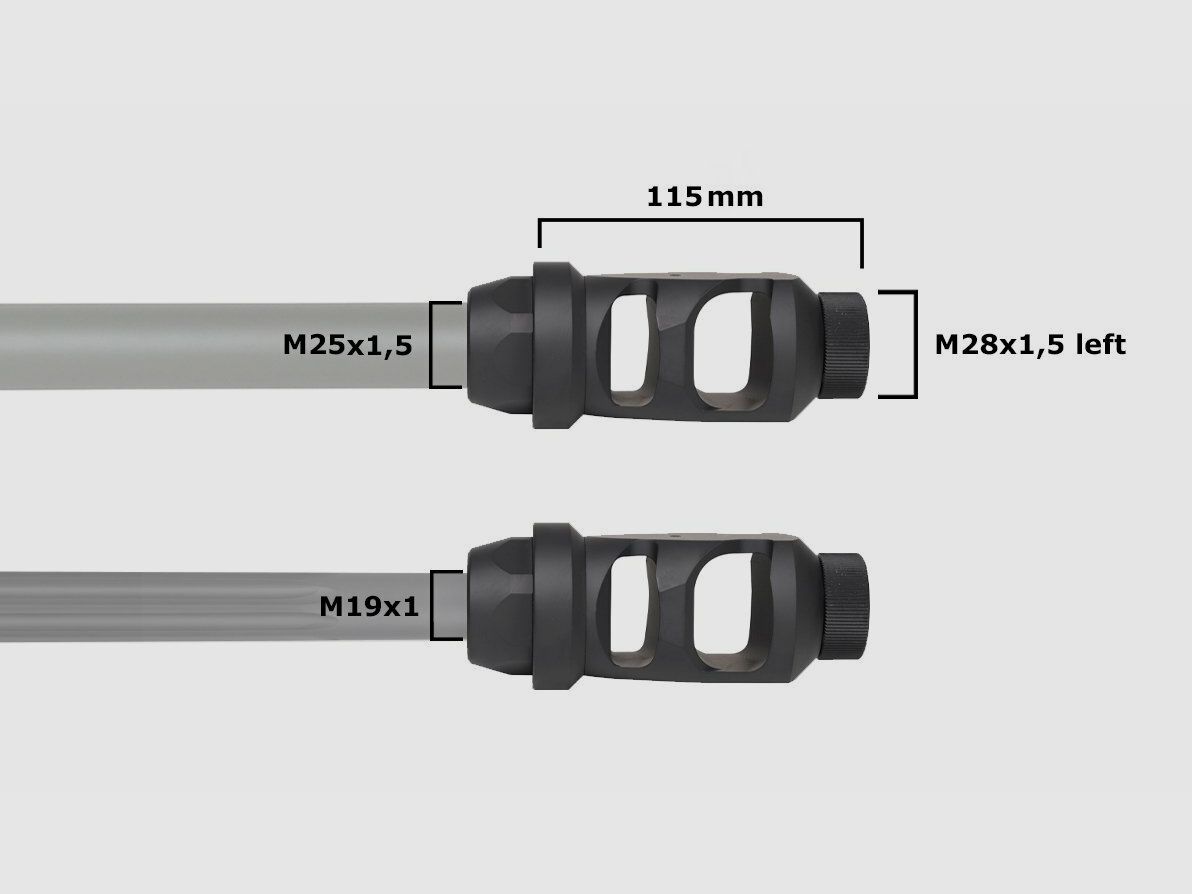 Voere Tactical Muzzle Brake Match with 2 Chambers, image 2 of 3