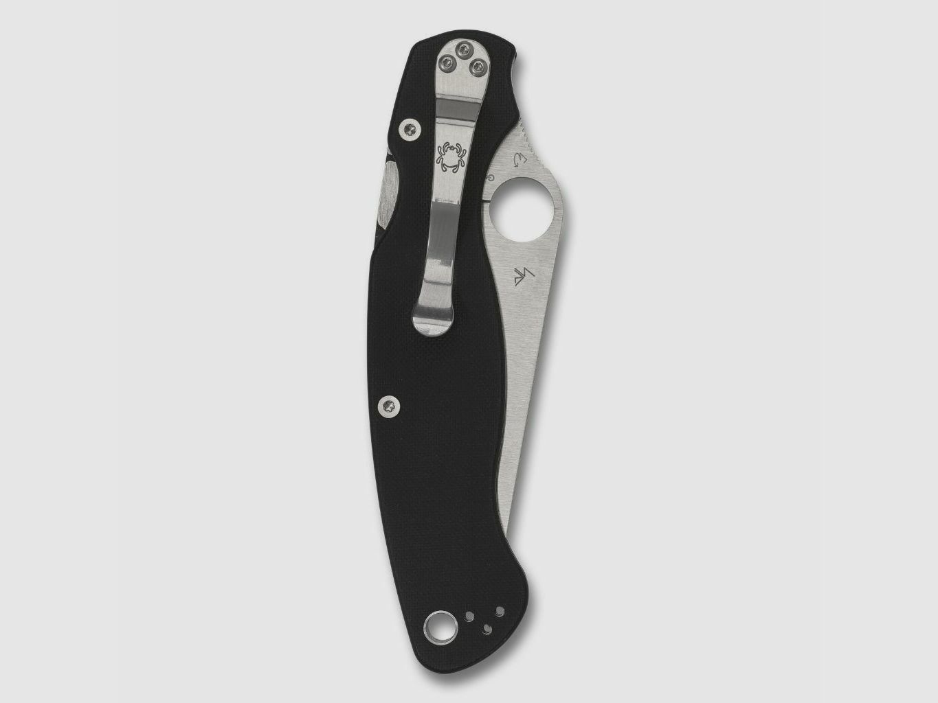 Couteau Spyderco Military 2 Noir Denté Acier, image 3 sur 3