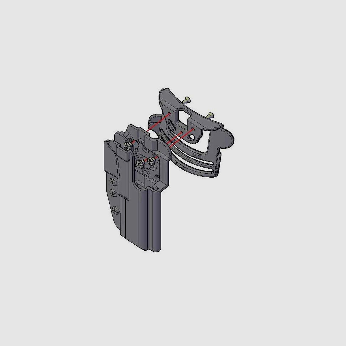 Comp-Tac Kydex Holster INTERNATIONAL Walther Q5 Match Steel Frame 5"-Rechtshänder-Schwarz