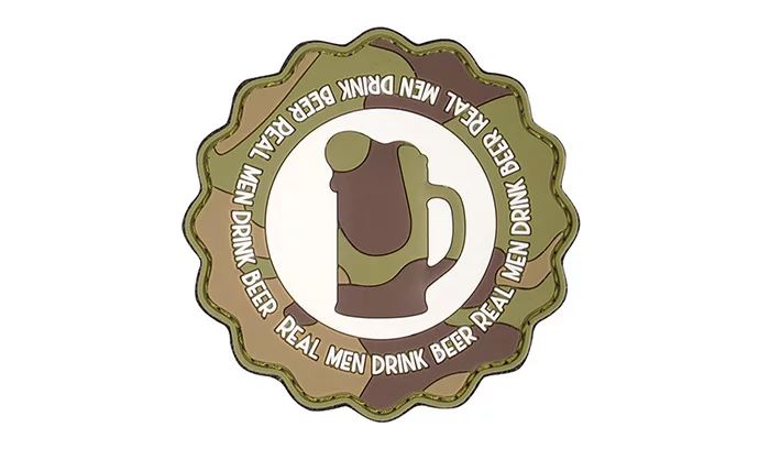 3D Patch - Real Men Drink Beer - Woodland - 444130-7313 - 101 Inc., image 1 of 2