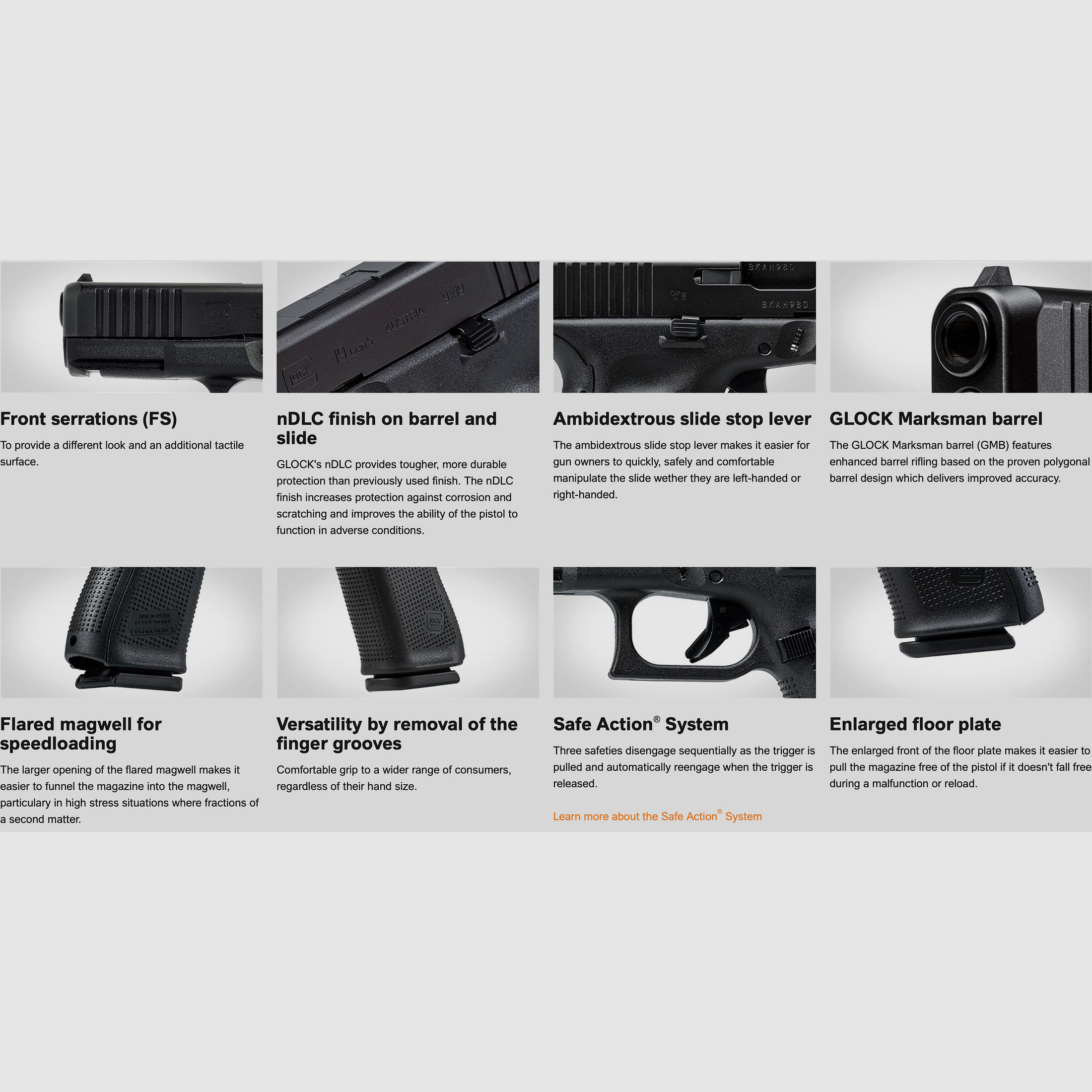 Pistola Glock G19 Gen5 9mm Luger