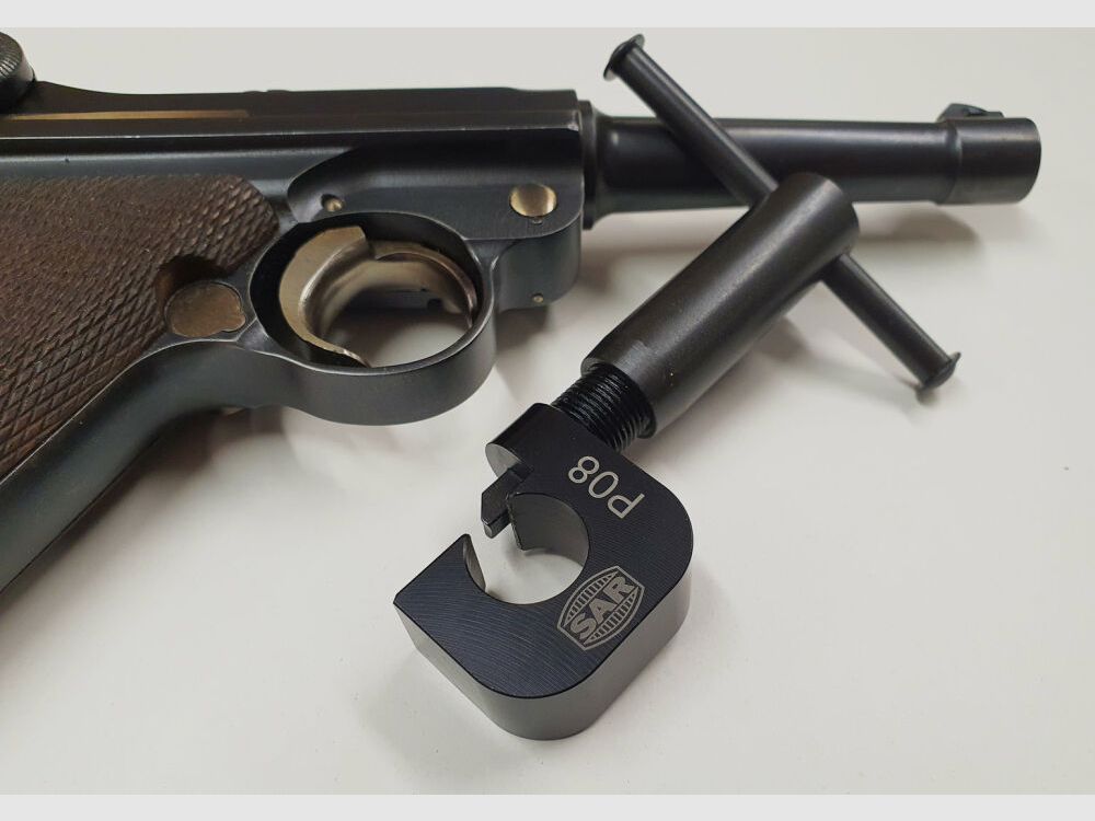 Schwaben Arms GmbH Pistole P08 Parabellum Korntreiber / Kornschieber / Kornversteller , MADE IN GERMANY